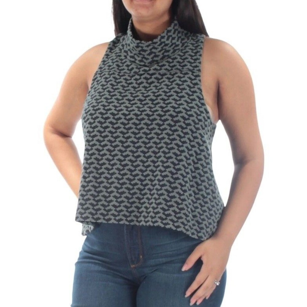 Free People Sleeveless Mock Neck A-line Blouse Size Small